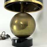 Vintage Brass sphere table lamp. Italy 1970s