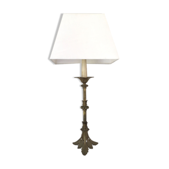 High foot brass lamp