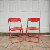 Pair of Italian folding chairs