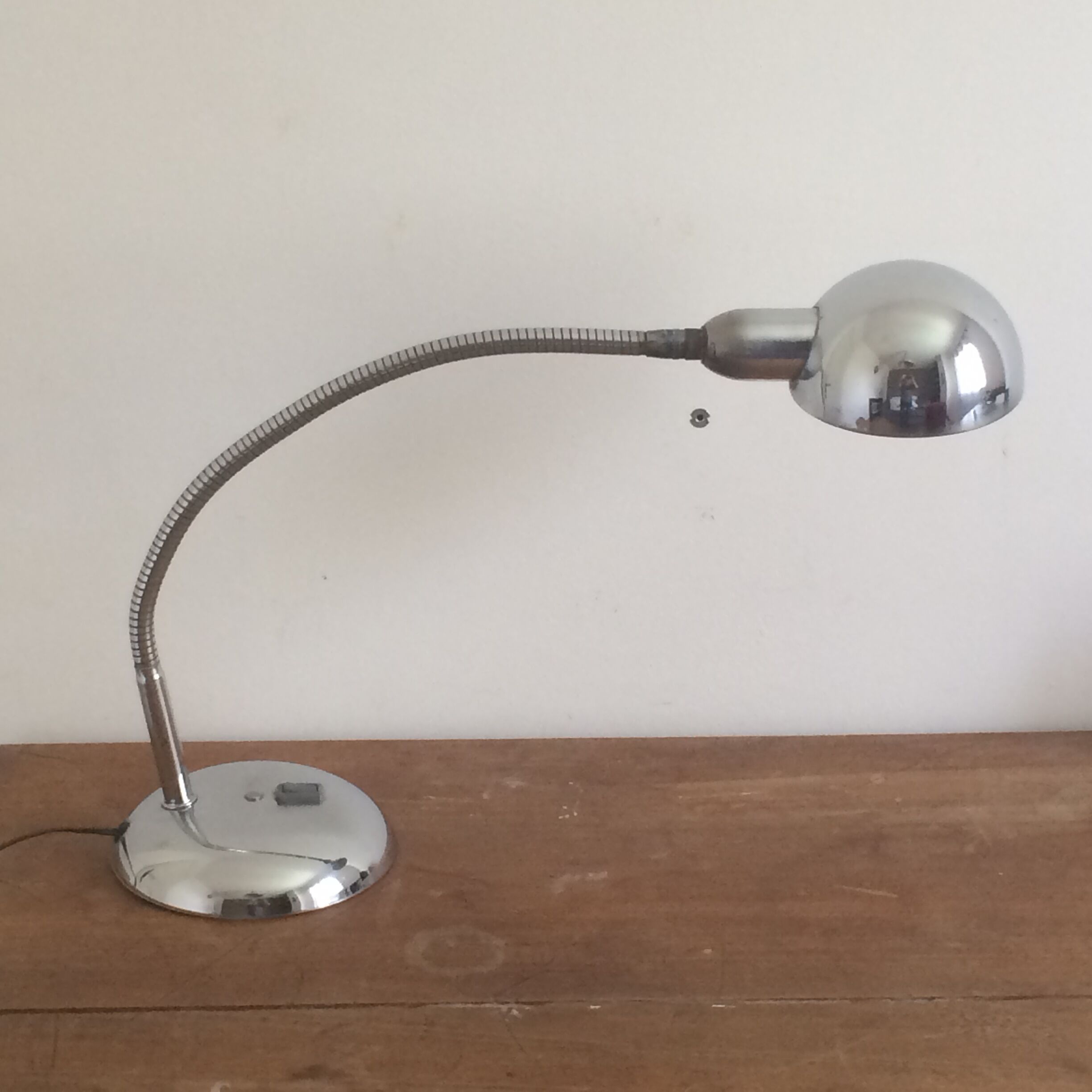 Chrome metal desk lamp Jumo 210, 1950