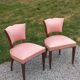 Pair of vintage low-backed bedroom chairs from the 1930s/1950s