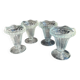 4 coupes de glace vintage en verre