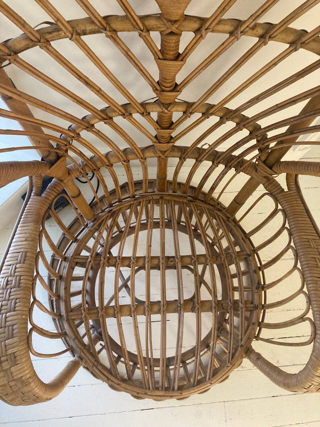 Chaise paon en osier Gio Ponti