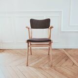 Renovated vintage armchair, bridge from the 1950s.