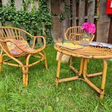 Vintage rattan lounge