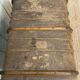 Antique trunk monogrammed coated canvas
