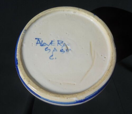 Talevera blue earthenware pitcher