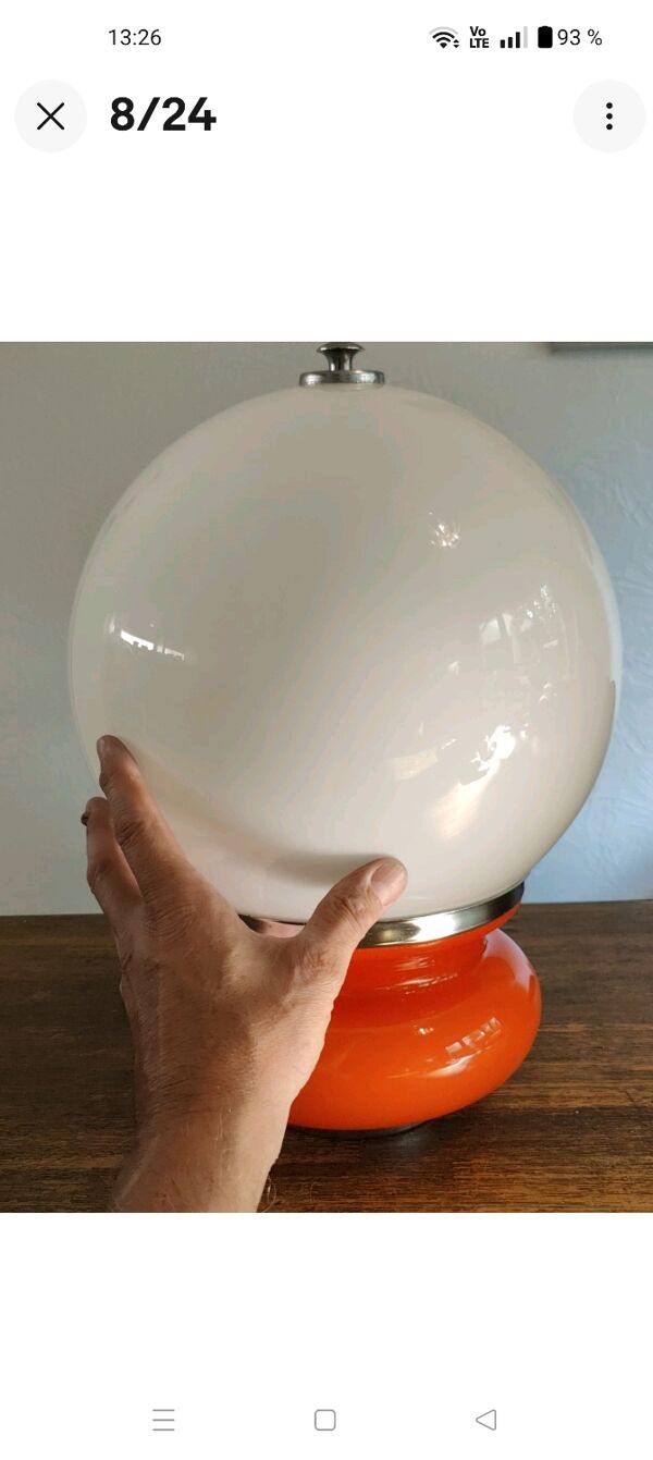 lampe de Table en Verre De Murano Attribué à Carlo Nason Pour Mazzega