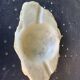 Large marble ashtray, white, beige, gray veins, vintage stone