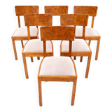 Set of six Art Deco chairs, Poland, 1940s.