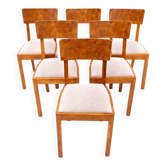 Set of six Art Deco chairs, Poland, 1940s.