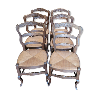 6 chairs louis xv mulch