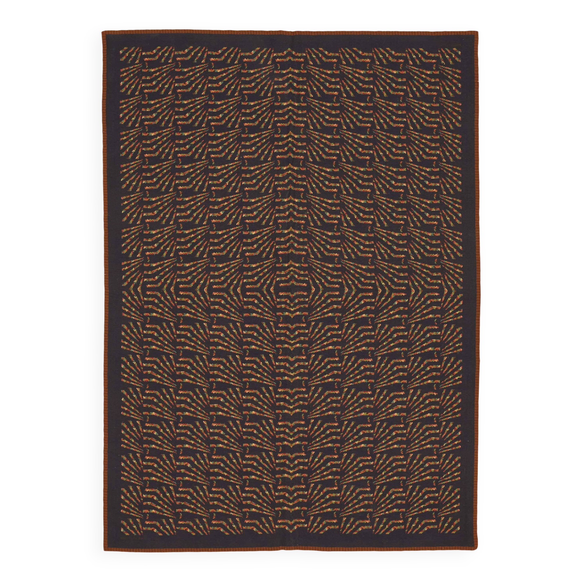 Handmade Vintage Flatweave Needlepoint Kilim 168 cm x 235 cm