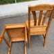 6 chaises à manger scandinaves en bois massif