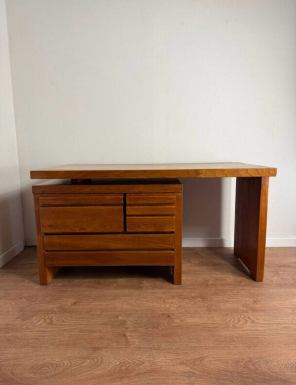 Bureau en Orme Massif Pierre Chapo B19E - Design Iconique des Années 6