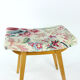 Tabouret mid century en chêne et lin, Ton Tchécoslovaquie années 1960