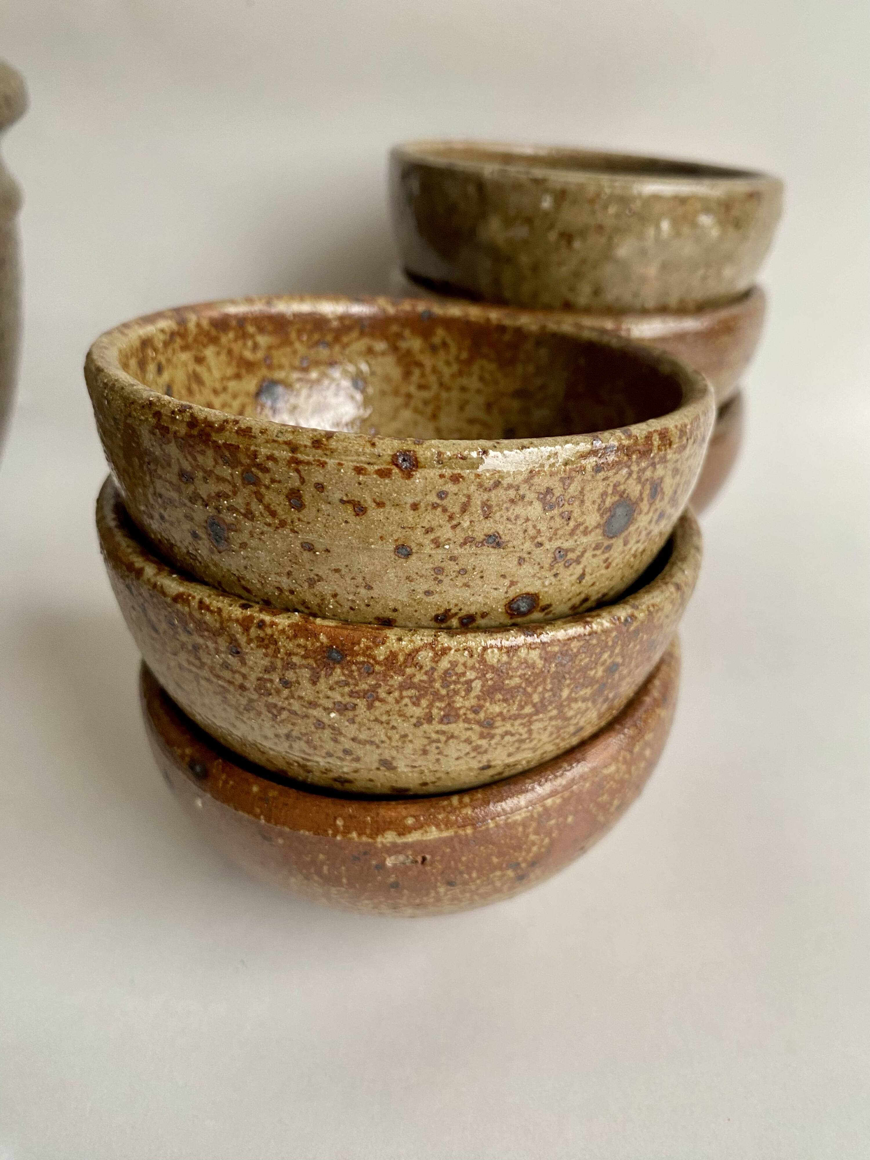 Plat & 6 bols Fernand Baudat 1960