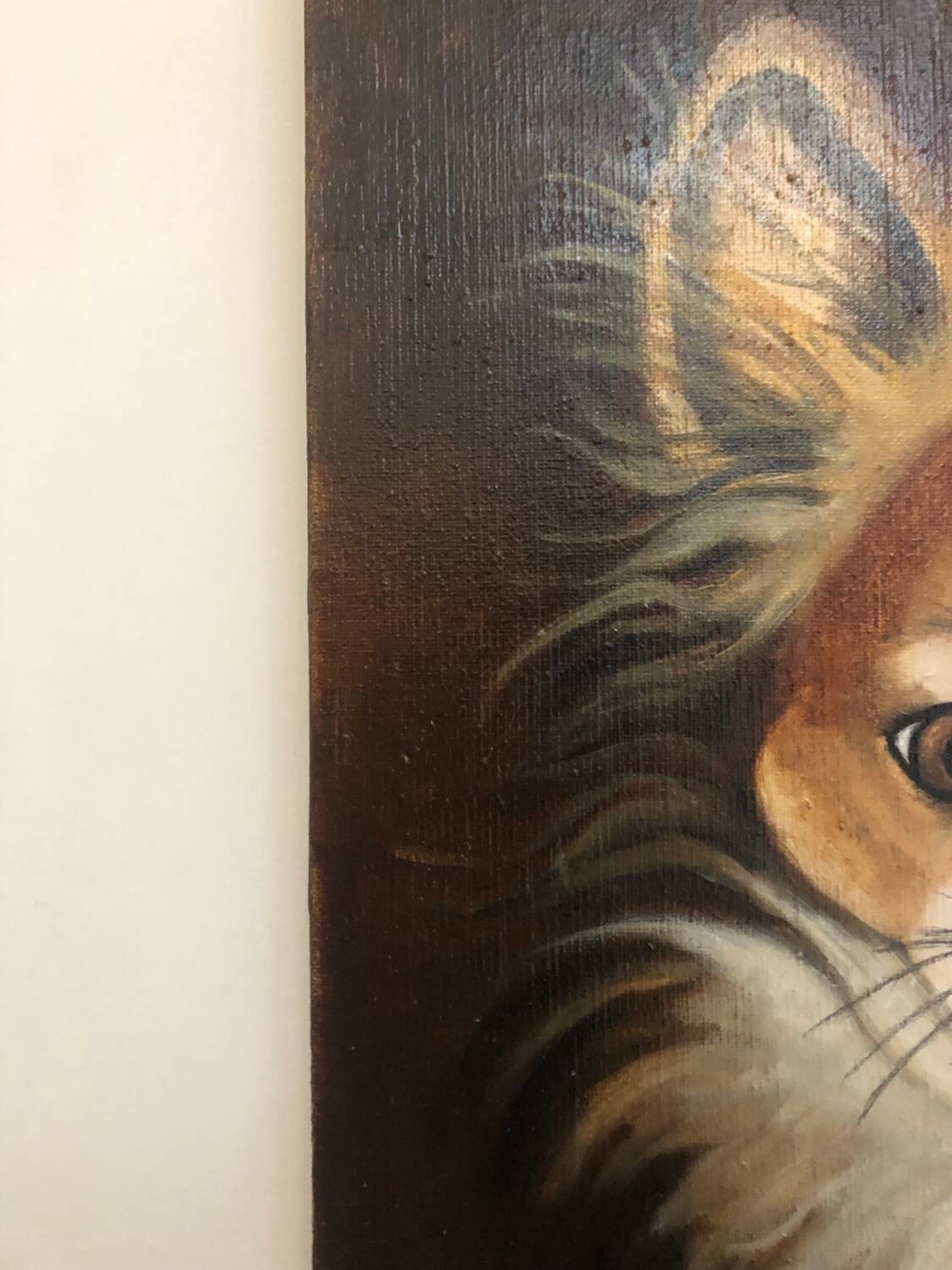 Oil on canvas dog portrait