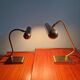 Pair of brass desk/piano lamps, 1950s-60s