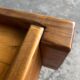 1970s Brutalist Danish Side Table in Solid Pine — Light Brown Natural Wood, Low Rectangular