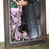 Vintage screen-printed advertising mirror