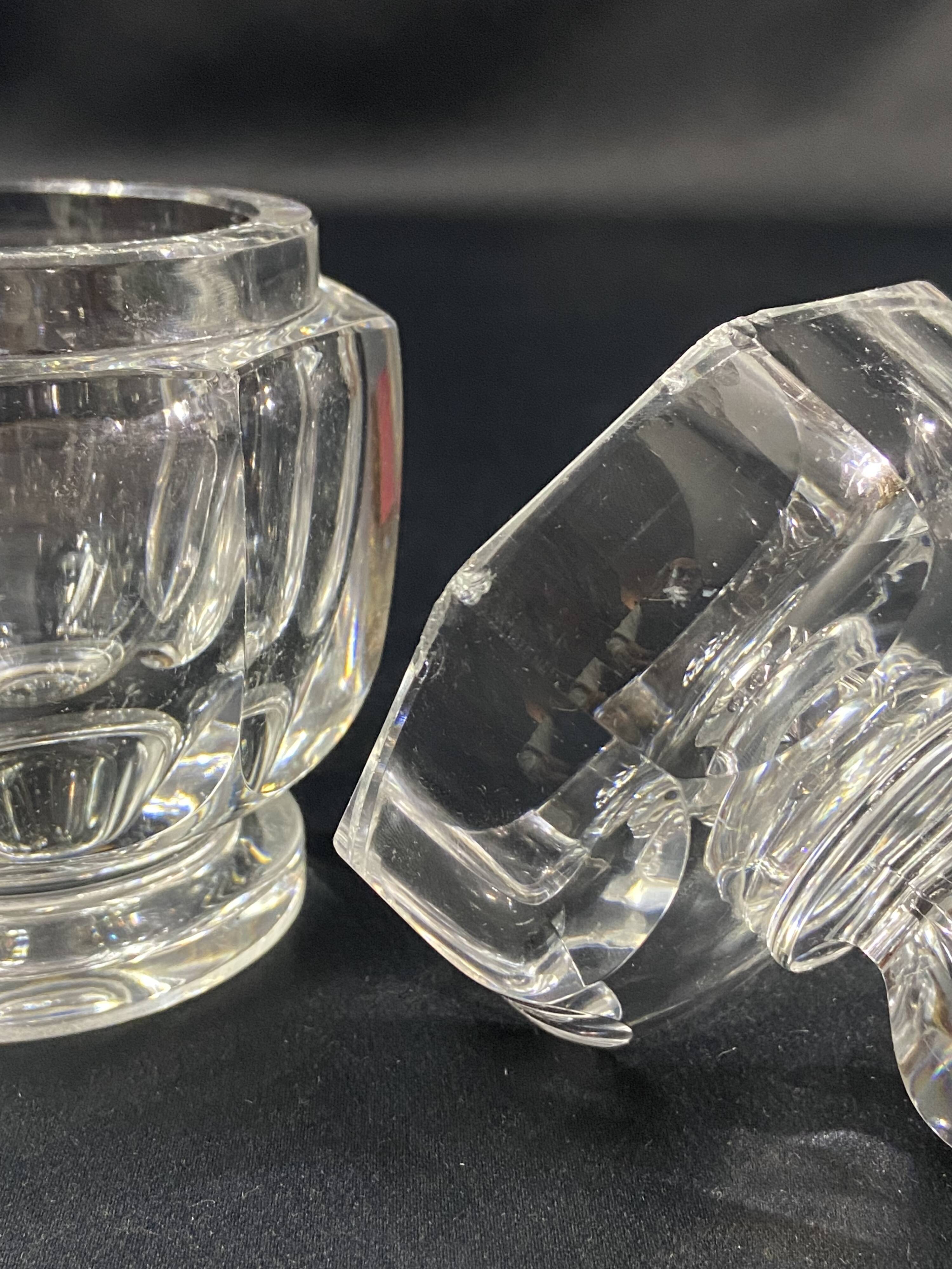 Baccarat crystal covered pot, Malmaison model