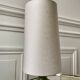 Signed stoneware lamp with cylindrical shade 60s-70s