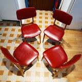 Set of 4 vintage Scandinavian style chairs