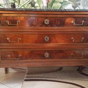 Commode louis XVI acajou plateau marbre