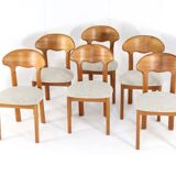 Lot de 6 chaises design danoises Juul Kristensen en teck