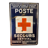 Plaque émaillée « Poste de secours »