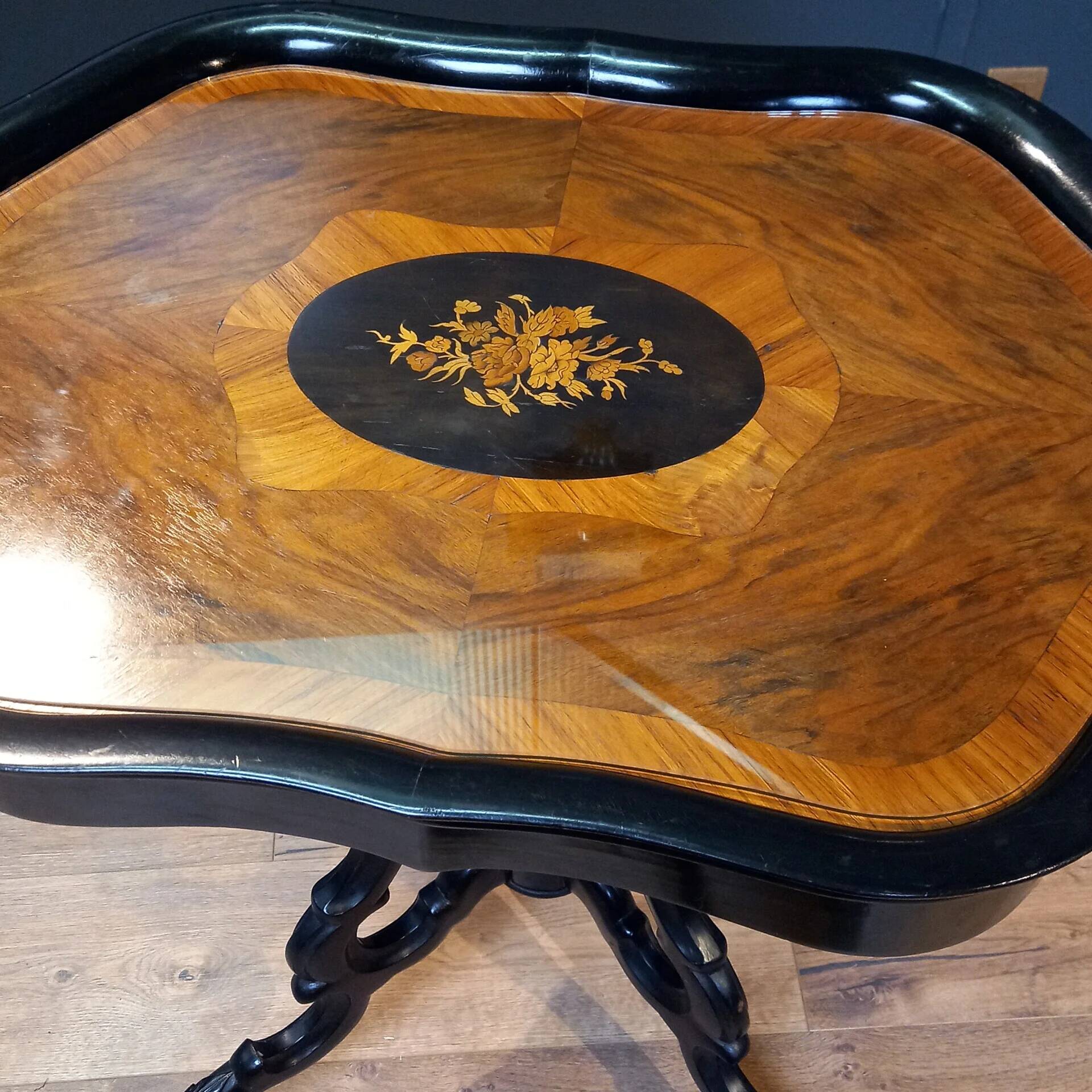 Antique wine table, Dutch Willem III in Horrix style - Tea table - Coffee t