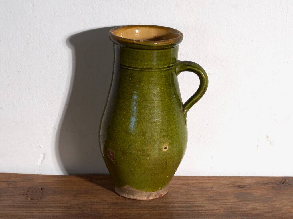 Old glazed ceramic jug – Central Europe, around 1930