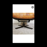 Fauteuil pivotant cuir scandinave