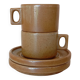 Tasses à expresso en grès de Brenne