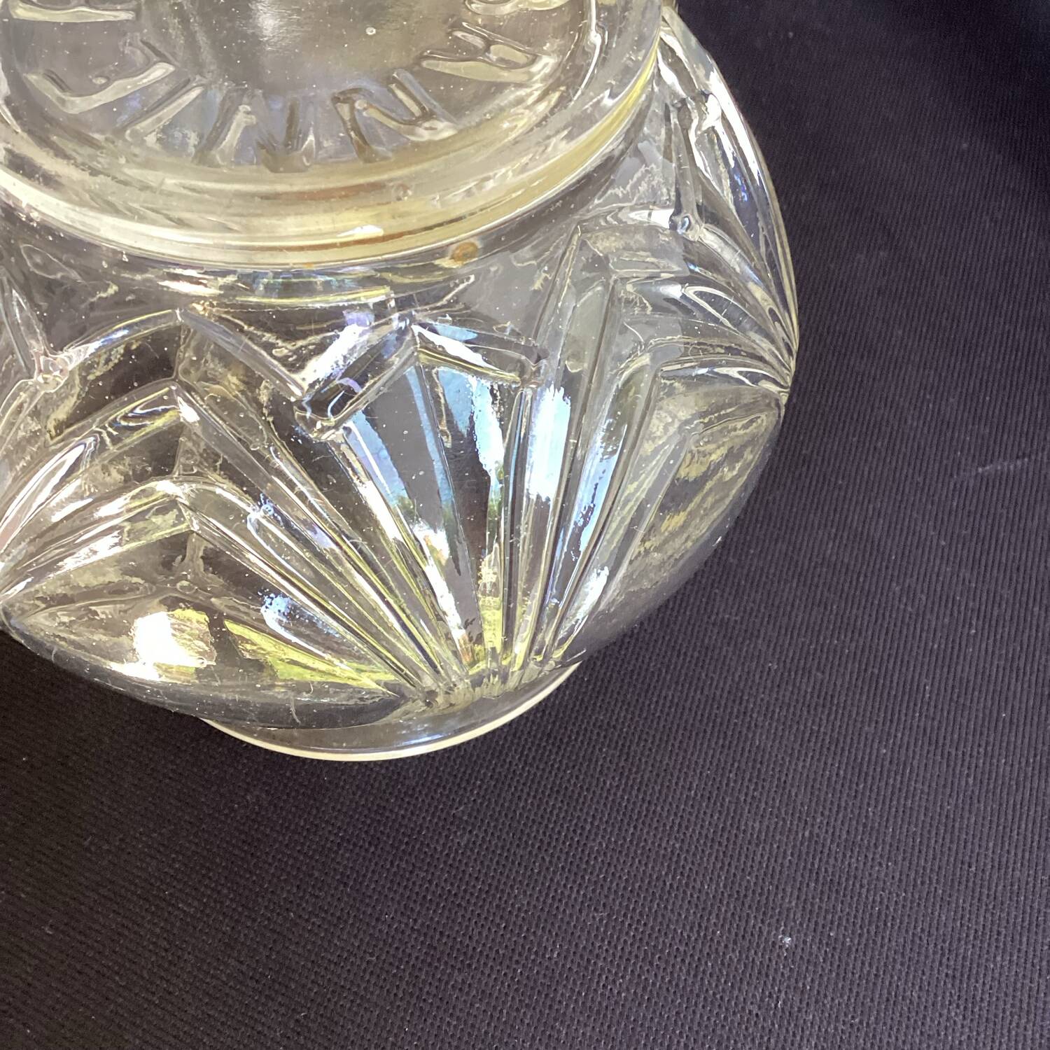 Old glass jar BANNIER