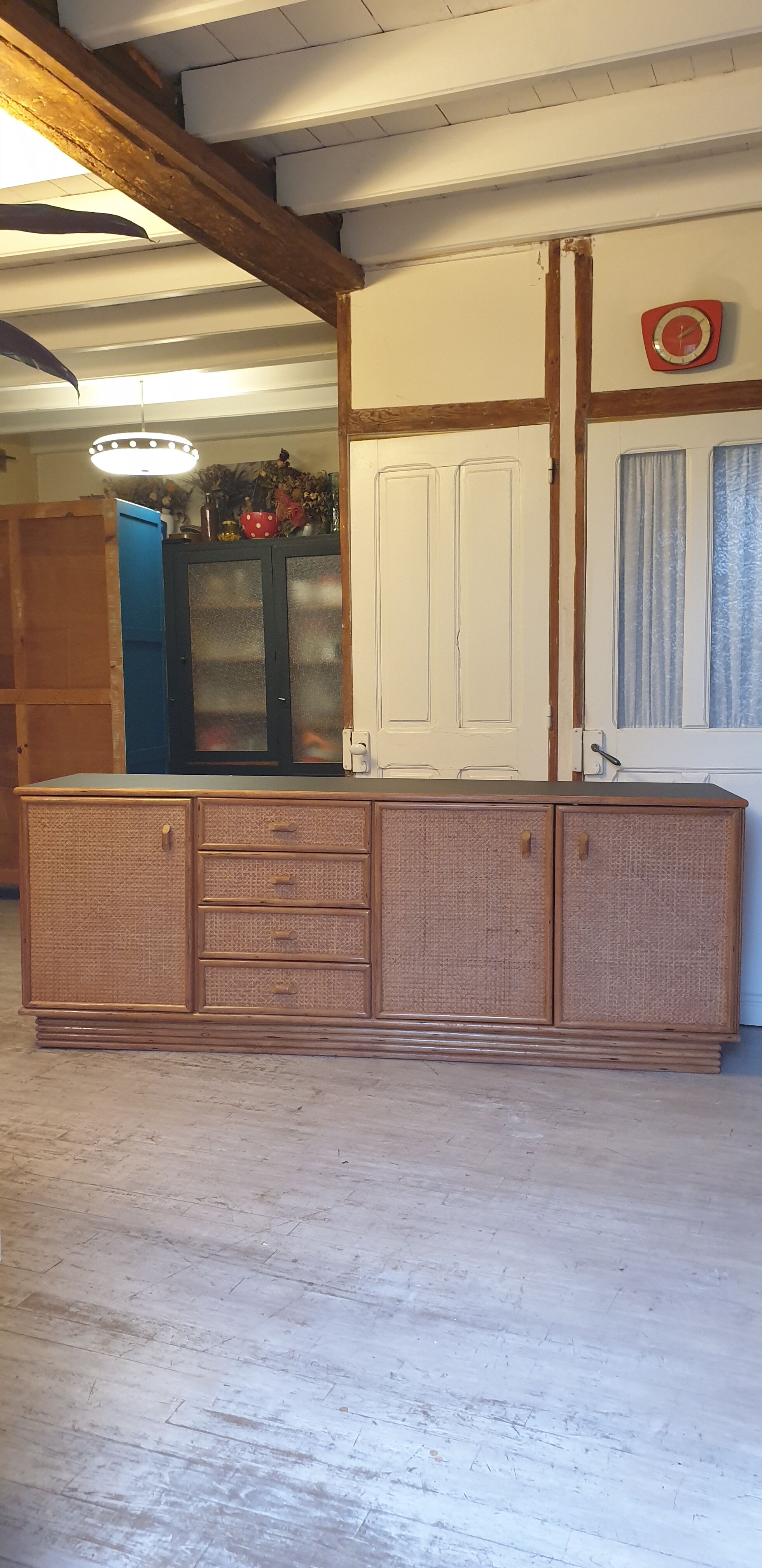 Bamboo and canning sideboard
