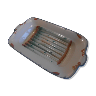 Plat a asperges Digoin Sarreguemines 1950