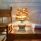 Vintage pine and glass coffee table