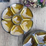 8 assiettes à huîtres Gien