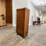 Armoire d'archives art déco vintage / armoire à rideau