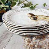 Set of 6 mismatched dessert plates Sarreguemines