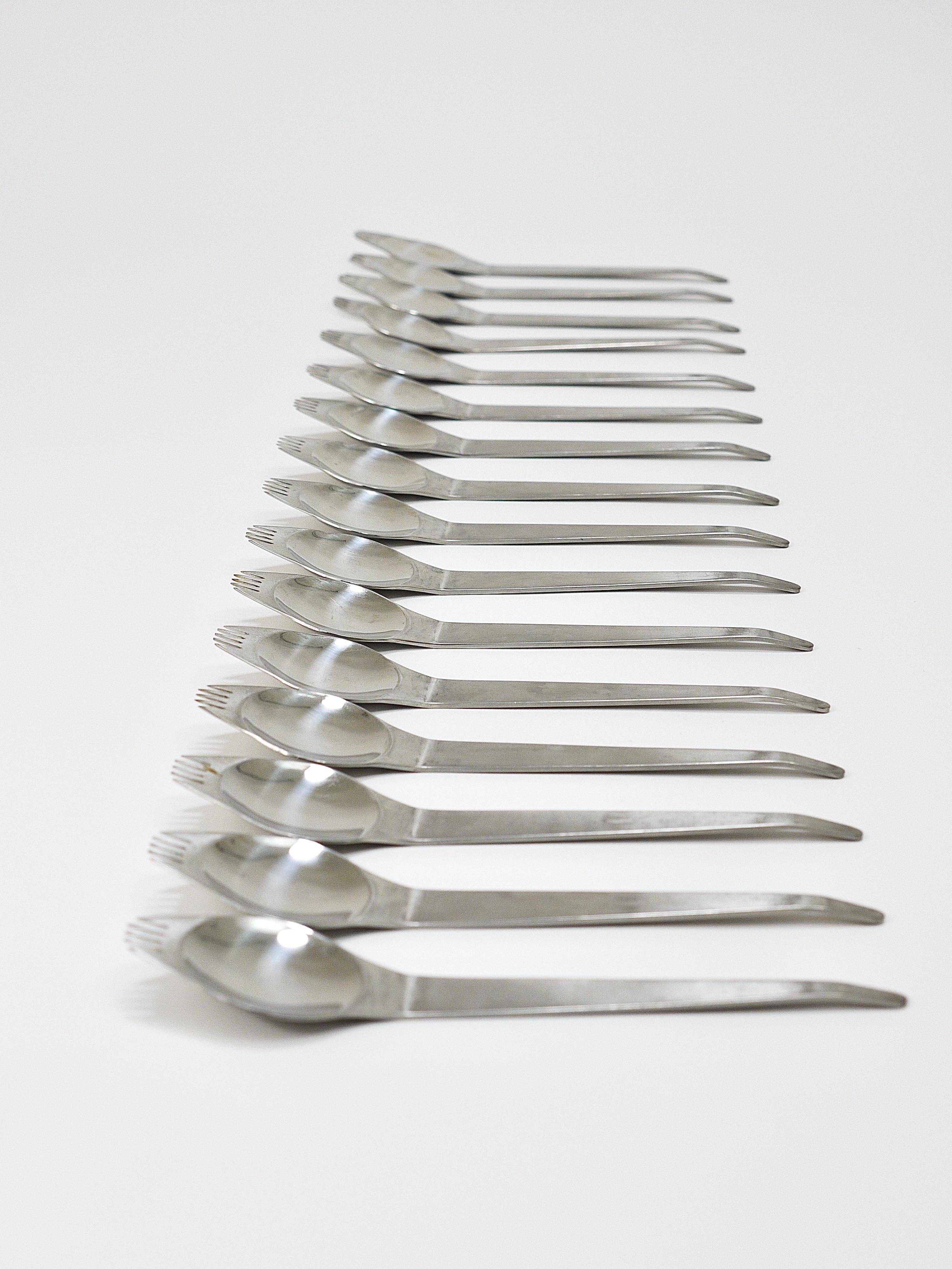 Jusqu'à 7 Sporks de fête mi-siècle (Cuillère & Fourchette) Flatware Göffel par Amboss Autriche