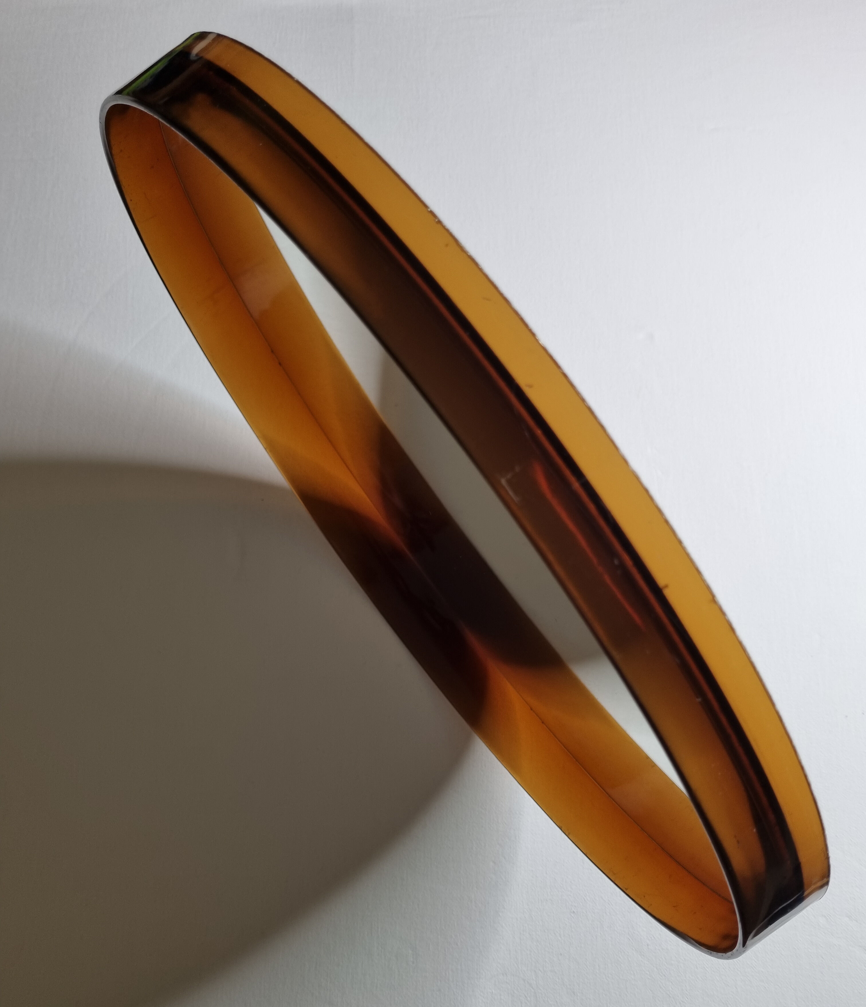 Miroir mural rond en plexiglas fumé "Syla" vintage années 70 48 cm