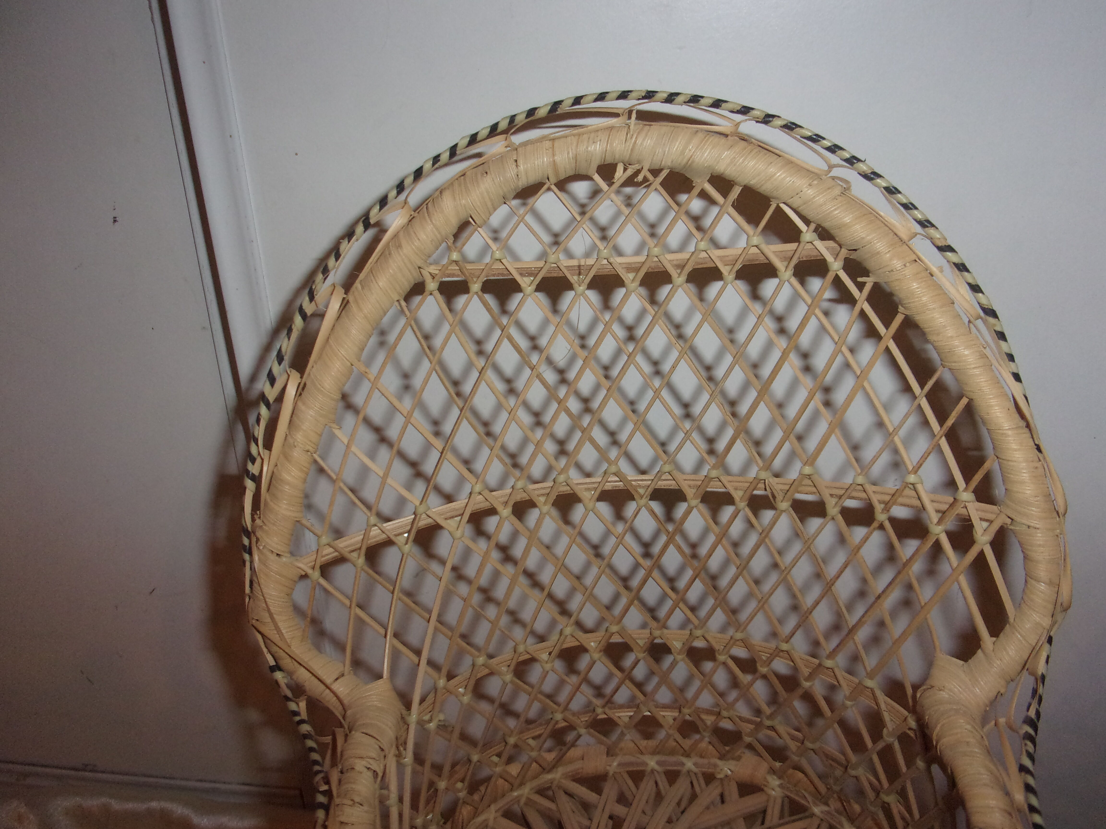 Rattan doll chair
