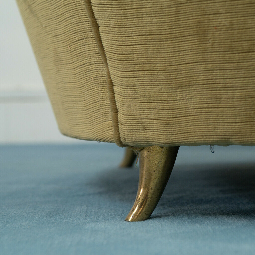 Pair set 2 armchairs beige 1950