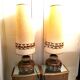 Pair of vintage ceramic lamps with double lighting