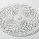 Vintage Pressed Glass Platter: Mid-Century Serving Large Plate, Italy 1970s