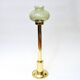 Norwegian Tall Odel Brass Candleholder with green shade 1960s