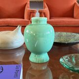 Paul Millet, Art Deco green ceramic vase, Sevres France 1930s